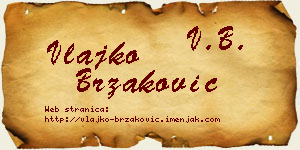 Vlajko Brzaković vizit kartica